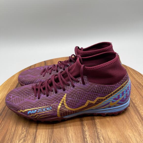 Nike Zoom Mercurial SuperFly 9 Shoes Mens Size 10 Red Soccer Cleats Athletic - Picture 3 of 8